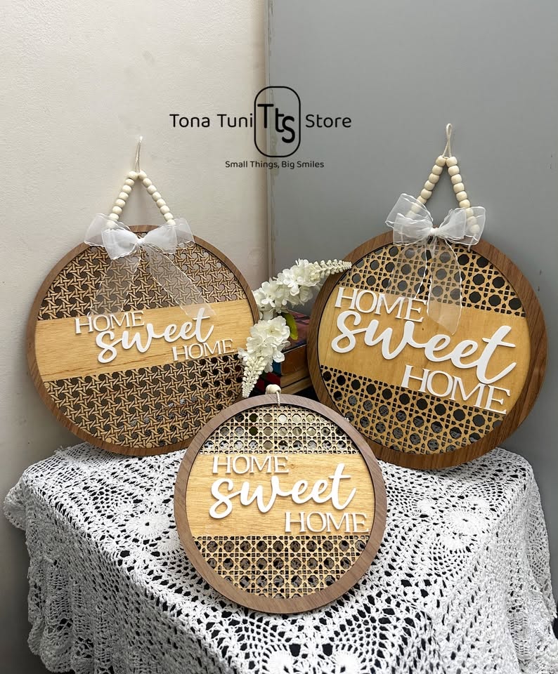 Rattan pattern wall decor or door plate
