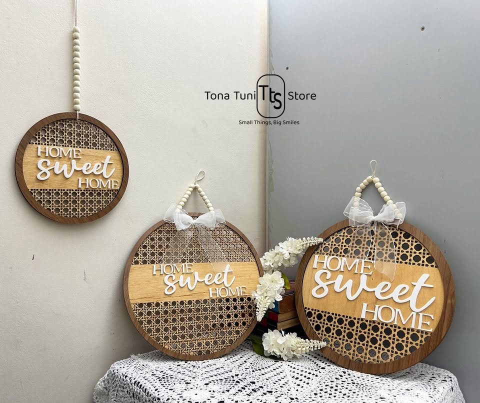 Rattan pattern wall decor or door plate