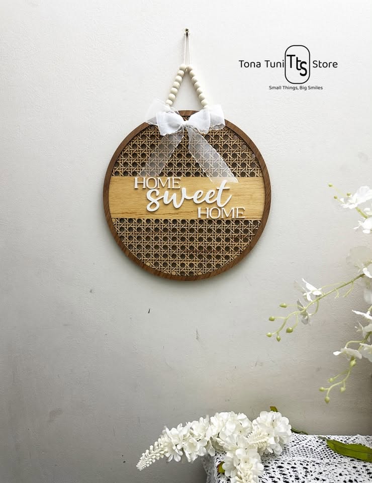 Rattan pattern wall decor or door plate